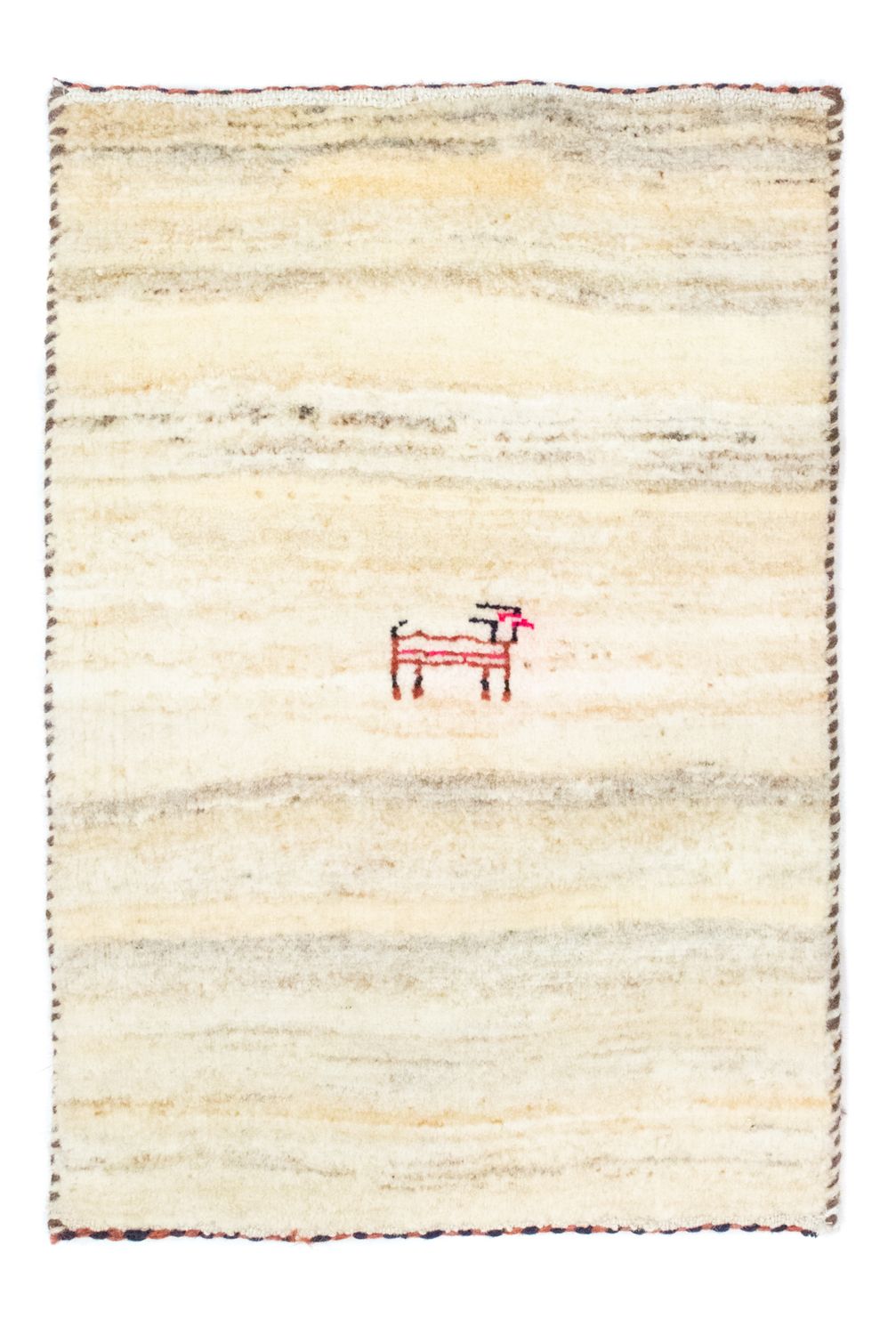 Gabbeh-matta - persisk - 60 x 40 cm - beige