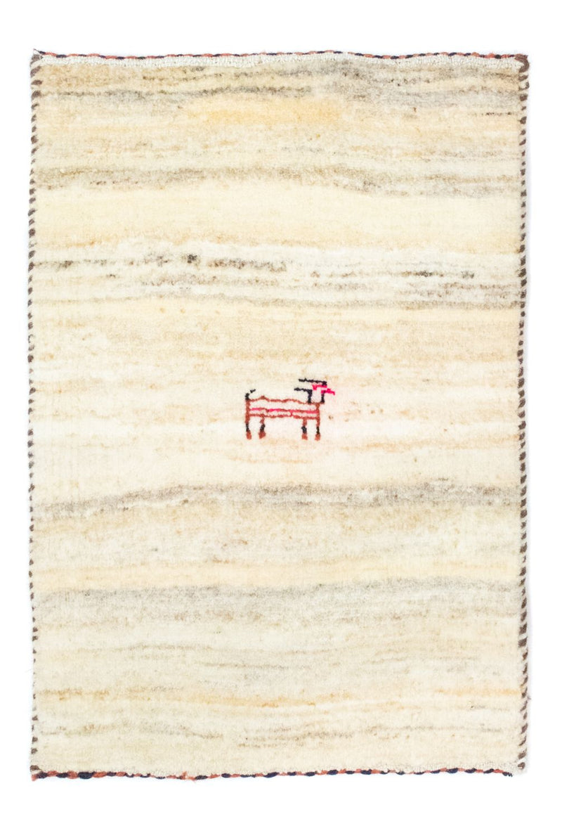 Gabbeh-matta - persisk - 60 x 40 cm - beige