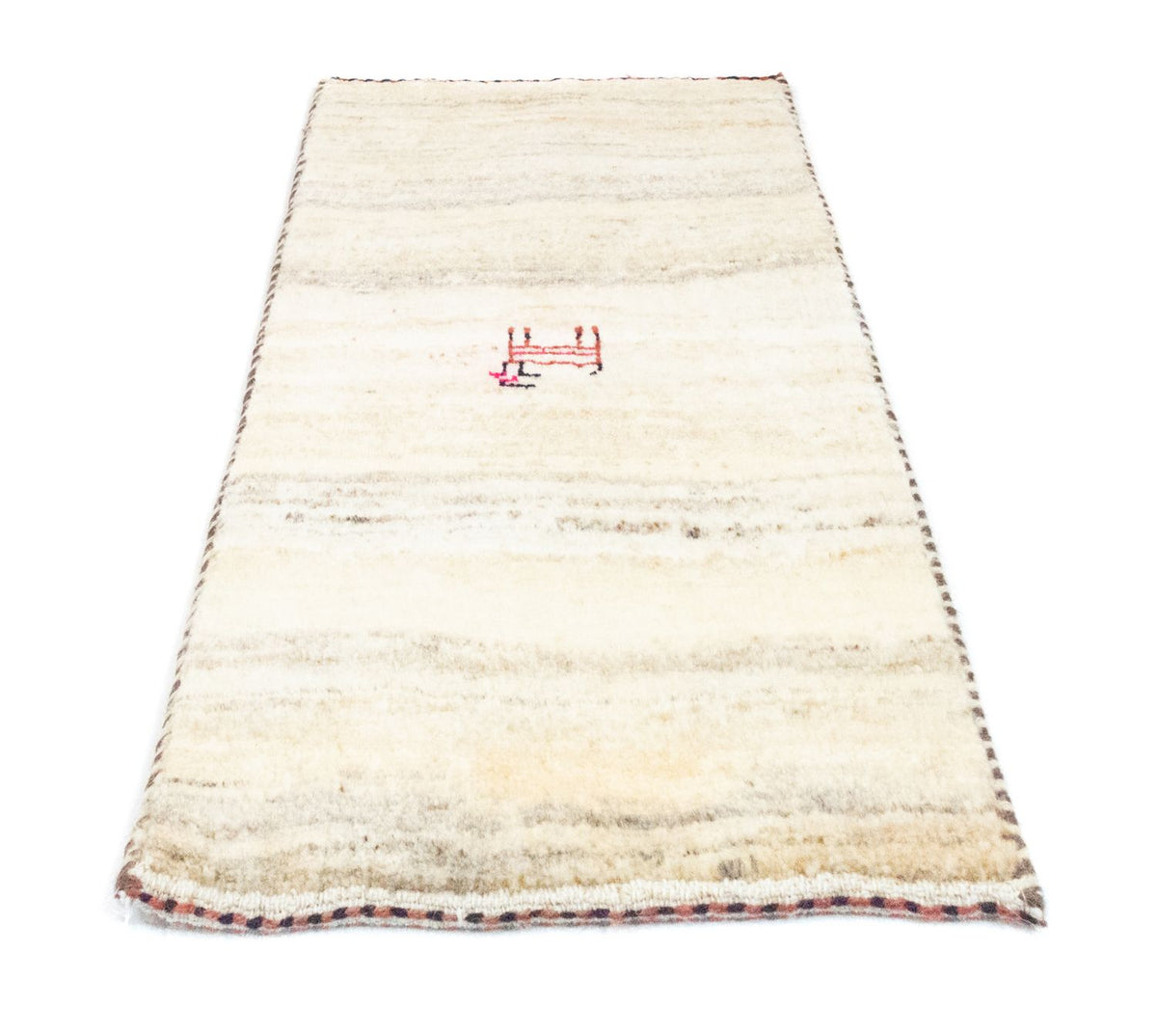 Gabbeh-matta - persisk - 60 x 40 cm - beige