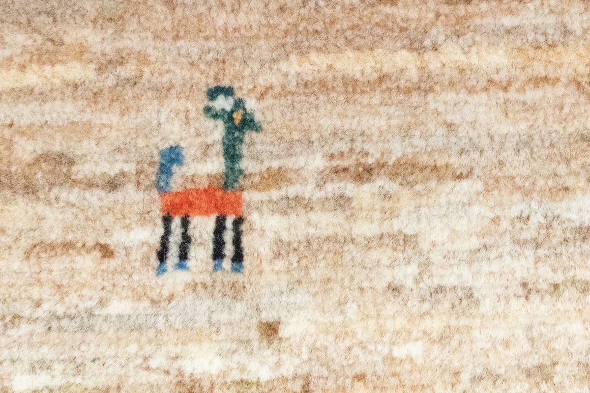 Gabbeh-matta - persisk - 60 x 40 cm - brun