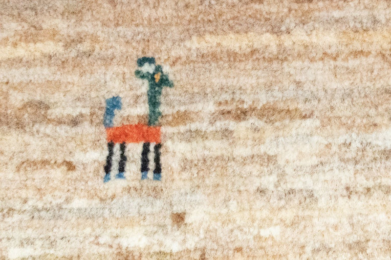 Gabbeh-matta - persisk - 60 x 40 cm - brun