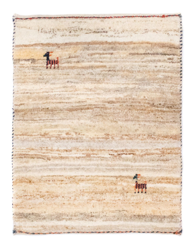 Gabbeh-matta - persisk - 60 x 40 cm - beige