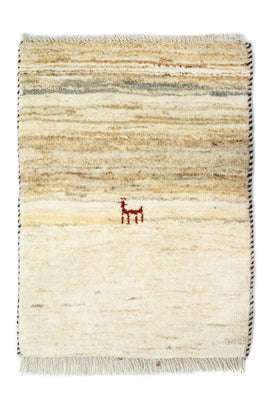 Gabbeh-matta - persisk - 60 x 40 cm - beige