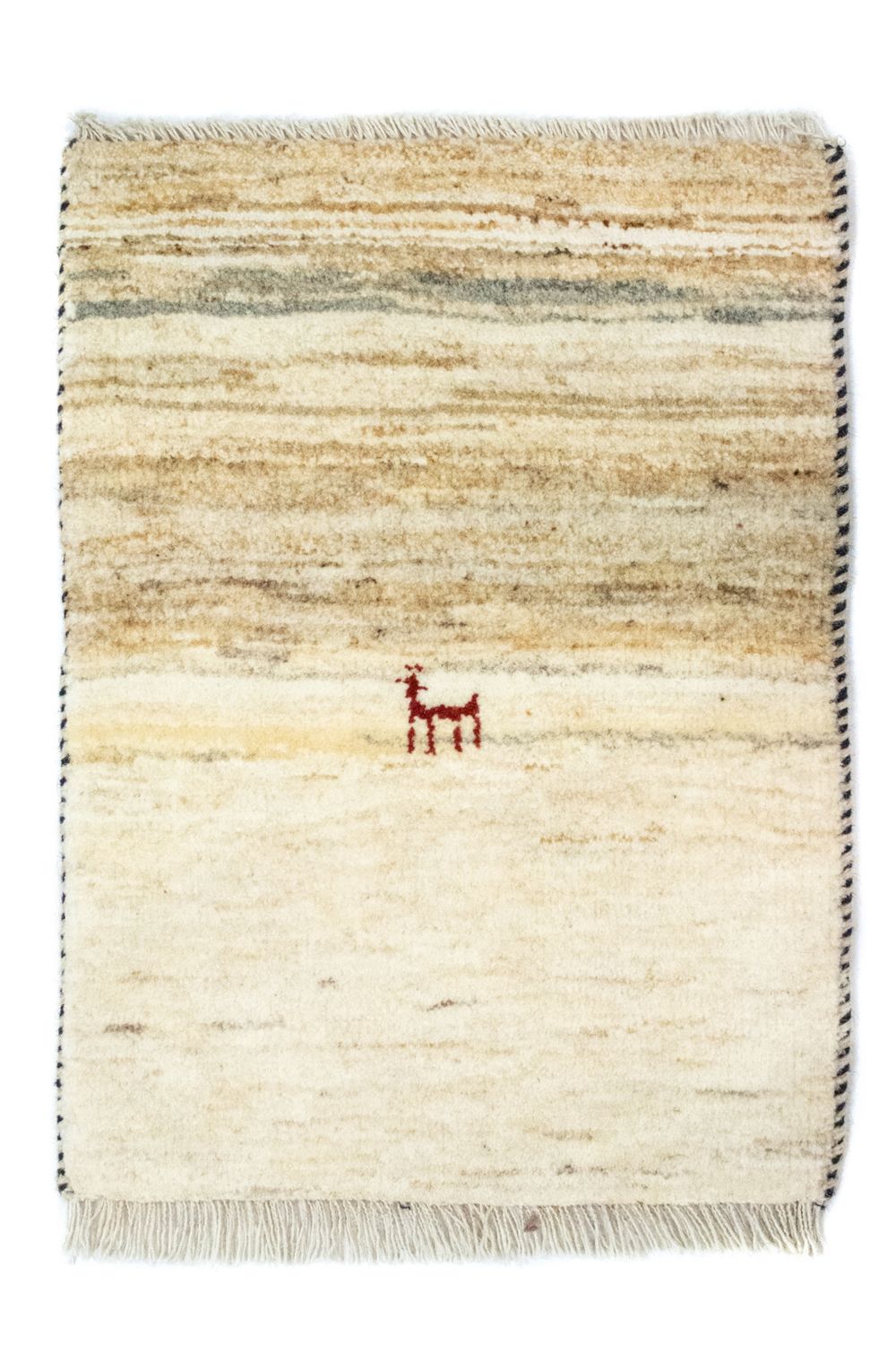 Gabbeh-matta - persisk - 60 x 40 cm - beige