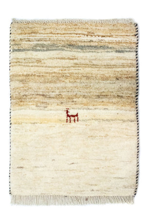 Gabbeh-matta - persisk - 60 x 40 cm - beige