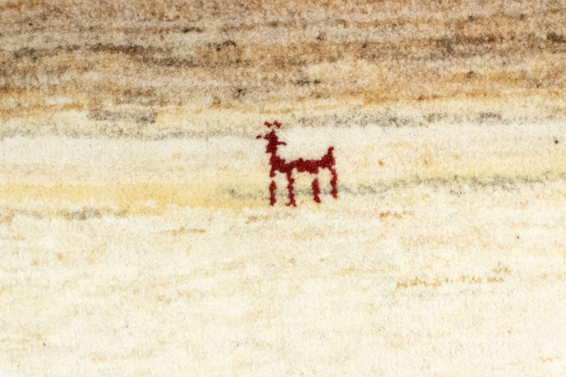 Gabbeh-matta - persisk - 60 x 40 cm - beige