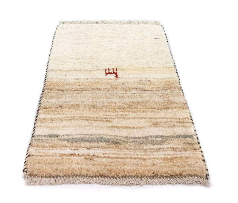Gabbeh-matta - persisk - 60 x 40 cm - beige
