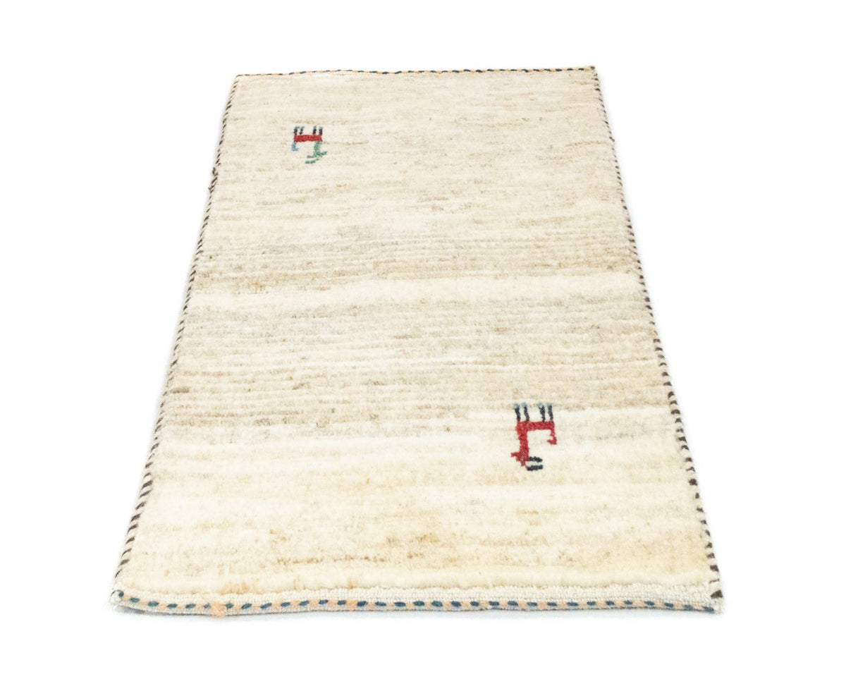 Gabbeh-matta - persisk - 60 x 40 cm - beige