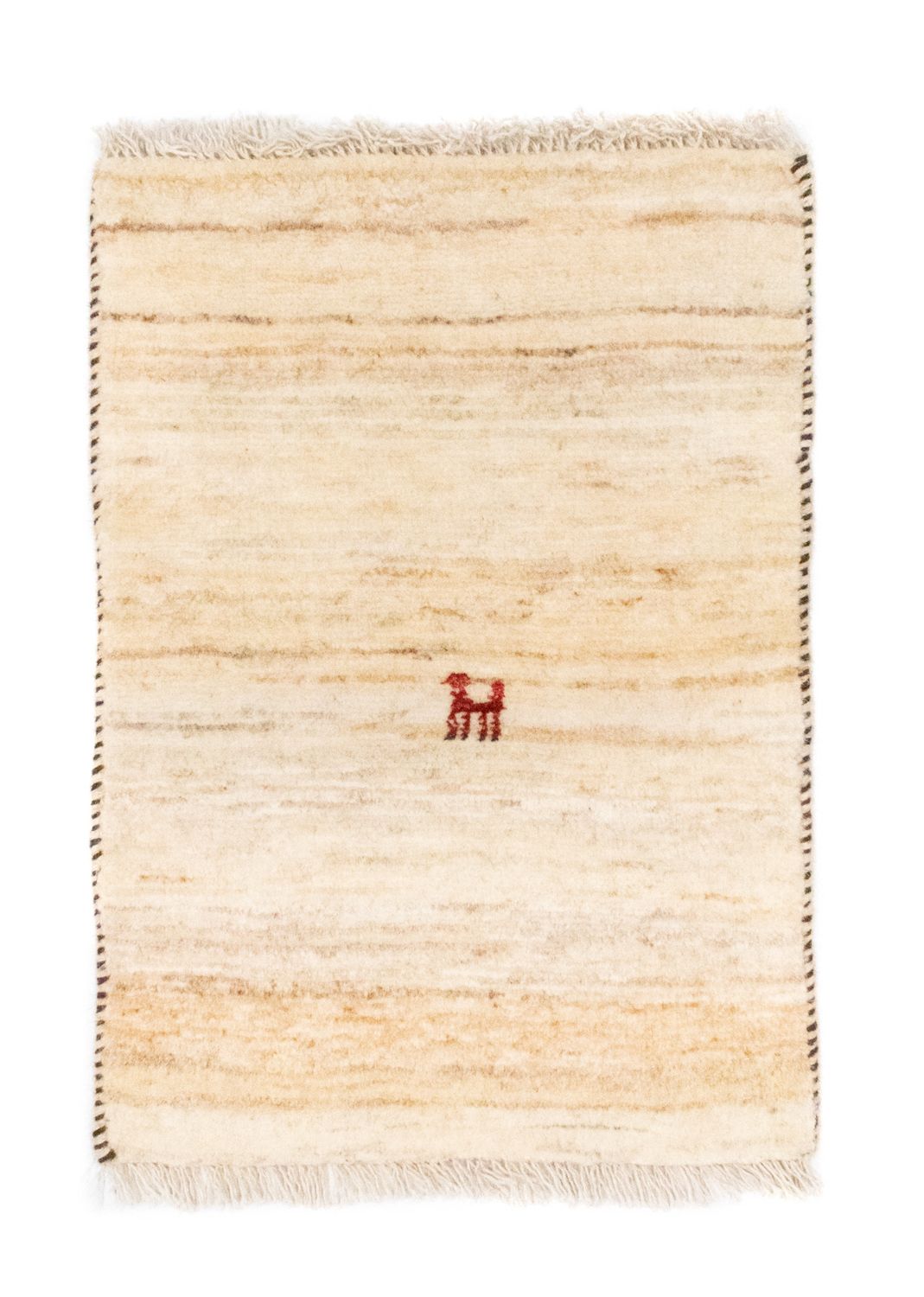 Gabbeh-matta - persisk - 60 x 40 cm - beige