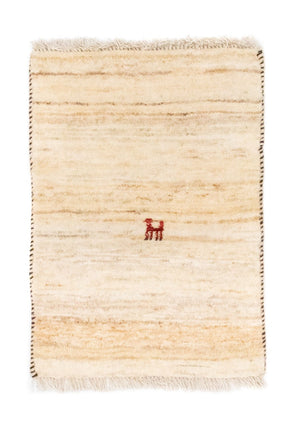 Gabbeh-matta - persisk - 60 x 40 cm - beige