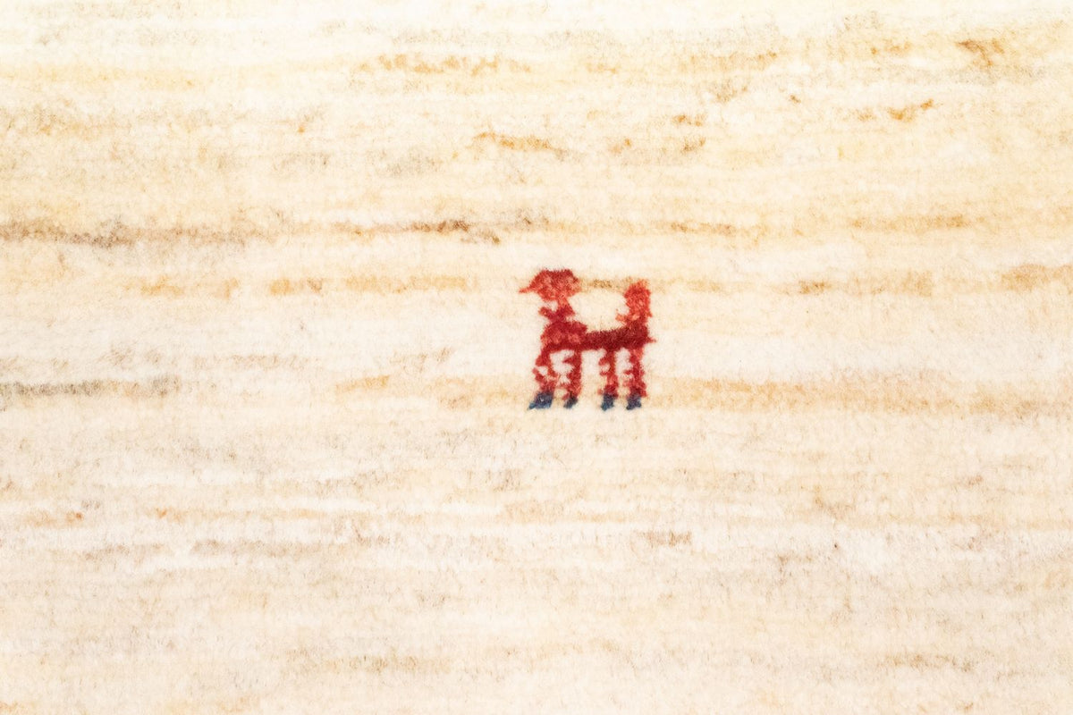 Gabbeh-matta - persisk - 60 x 40 cm - beige