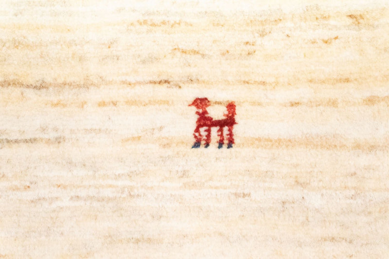 Gabbeh-matta - persisk - 60 x 40 cm - beige