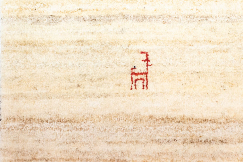 Gabbeh-matta - persisk - 60 x 40 cm - beige