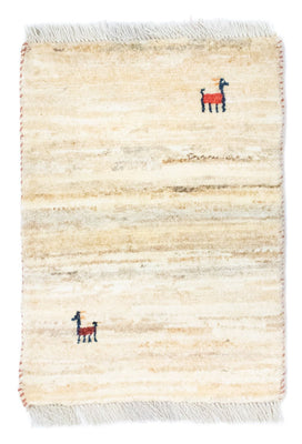 Gabbeh-matta - persisk - 60 x 40 cm - beige