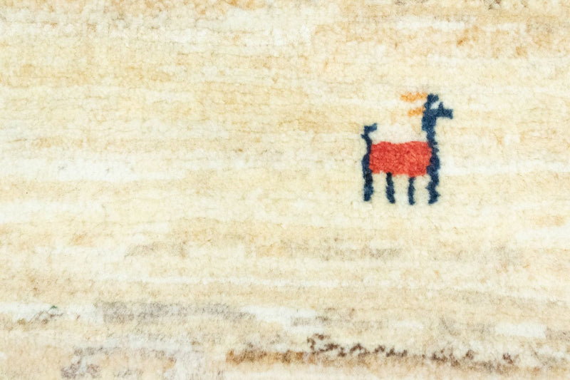 Gabbeh-matta - persisk - 60 x 40 cm - beige