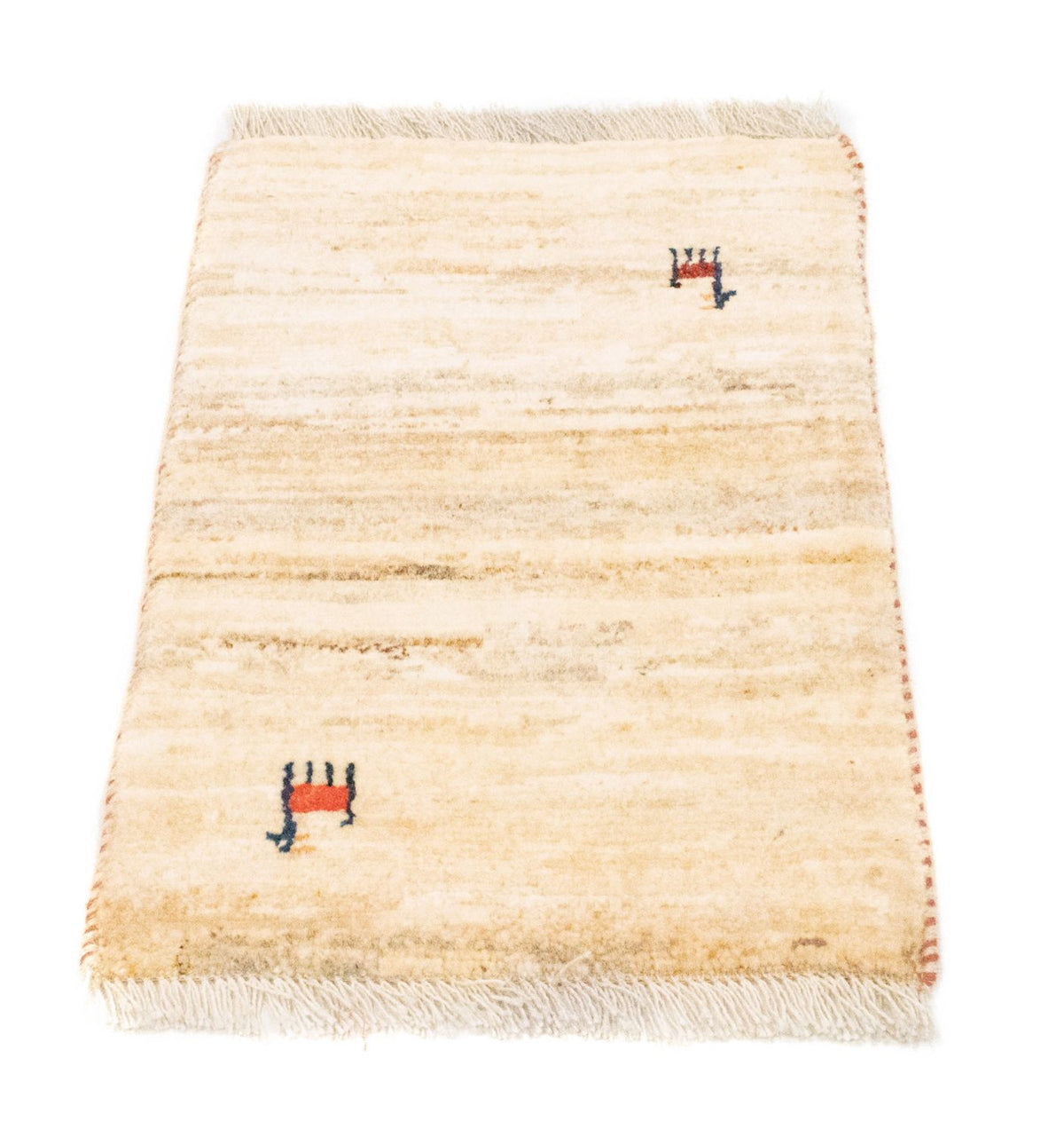Gabbeh-matta - persisk - 60 x 40 cm - beige
