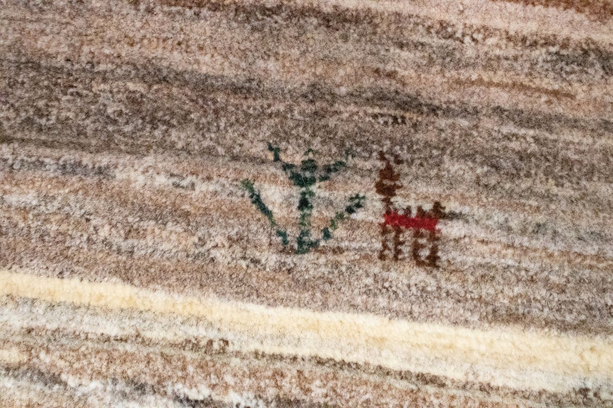 Gabbeh-matta - persisk - 60 x 40 cm - brun