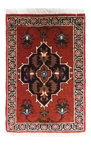 Persisk matta - Nomadic kvadrat  - 54 x 40 cm - röd