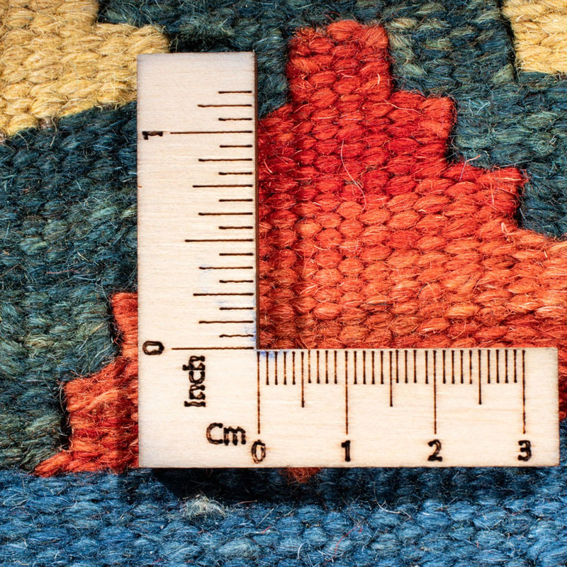 Runner Kelim Carpet - orientalisk matta - 204 x 62 cm - blå