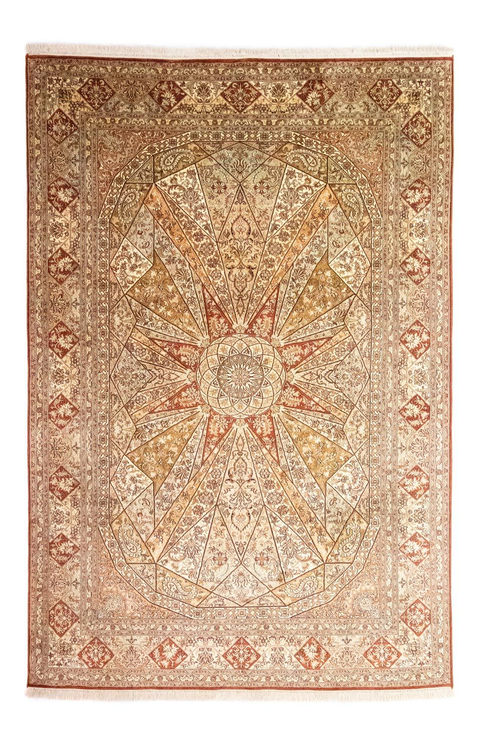 Sidenmatta - Kashmir Silk - 270 x 185 cm - brun