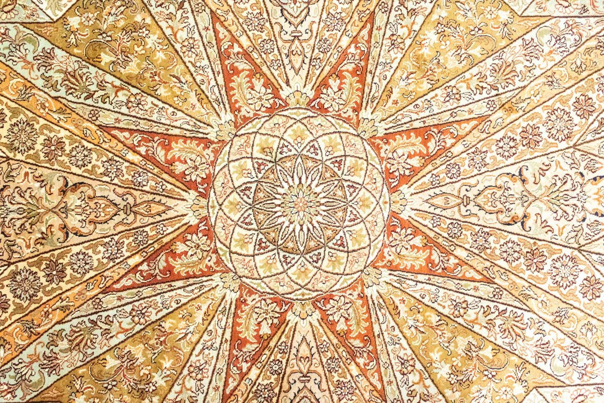 Sidenmatta - Kashmir Silk - 270 x 185 cm - brun