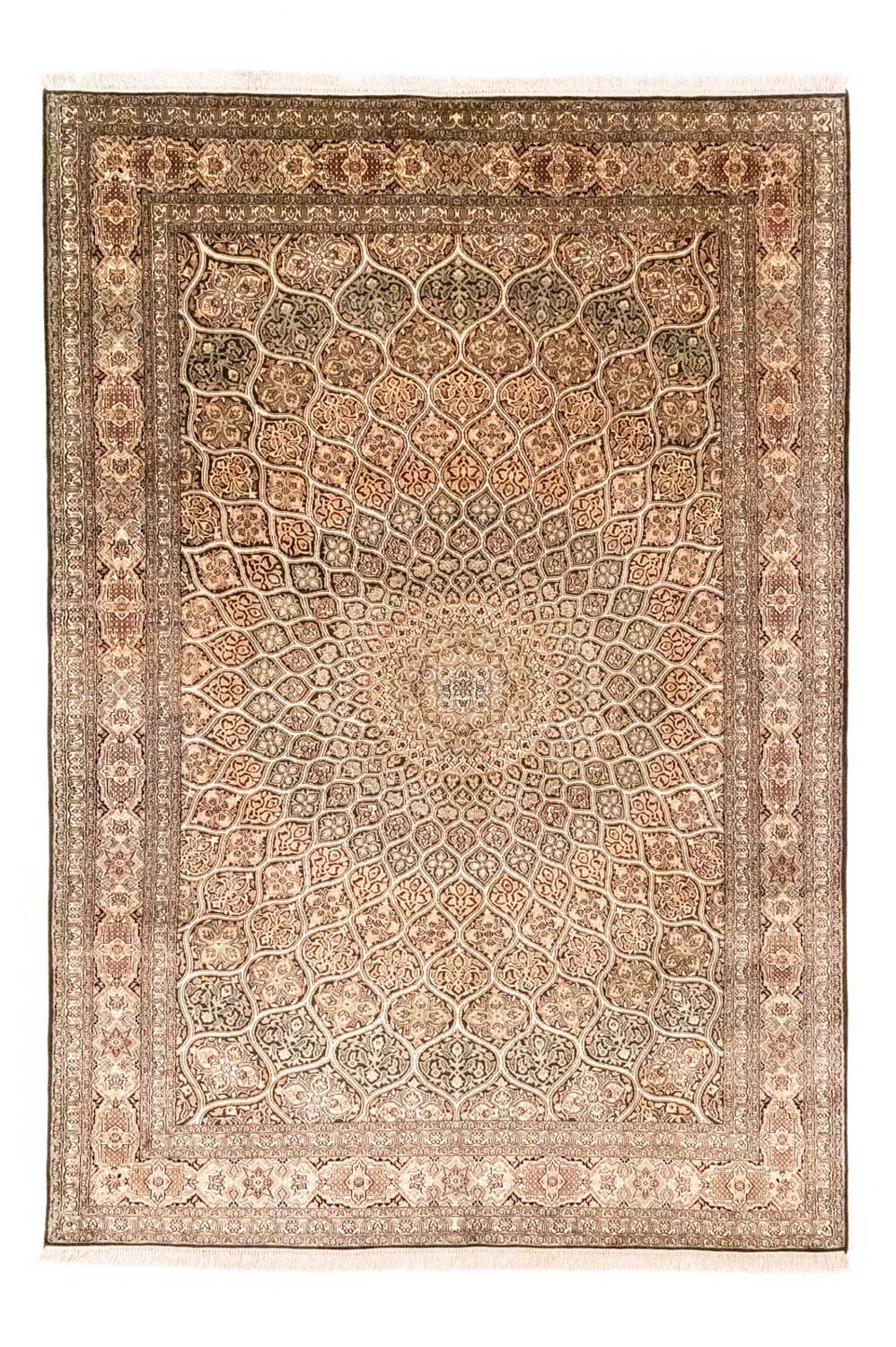 Sidenmatta - Kashmir Silk - 280 x 185 cm - brun