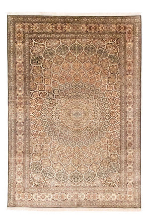 Sidenmatta - Kashmir Silk - 280 x 185 cm - brun
