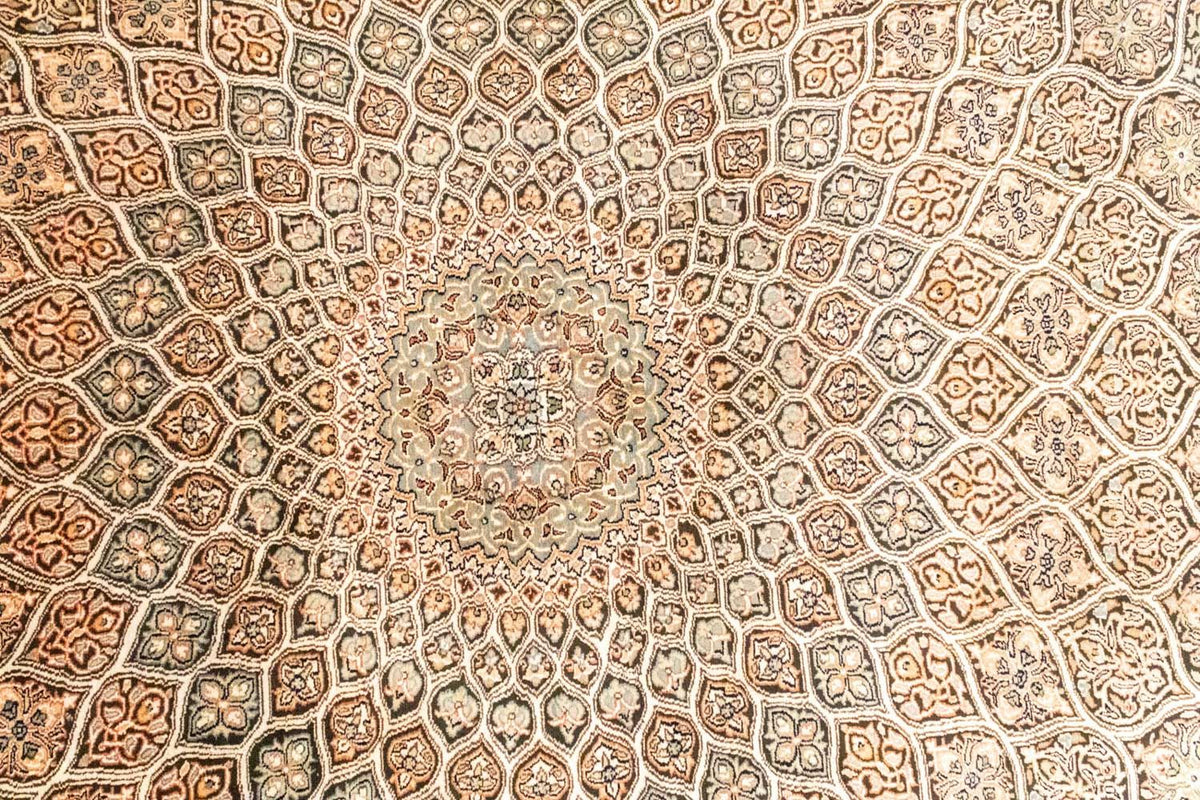 Sidenmatta - Kashmir Silk - 280 x 185 cm - brun