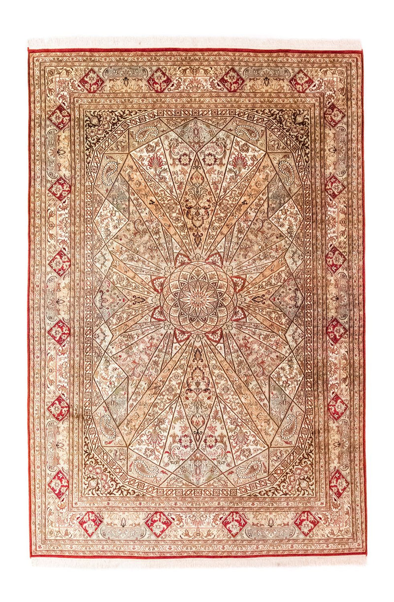 Sidenmatta - Kashmir Silk - 250 x 167 cm - röd