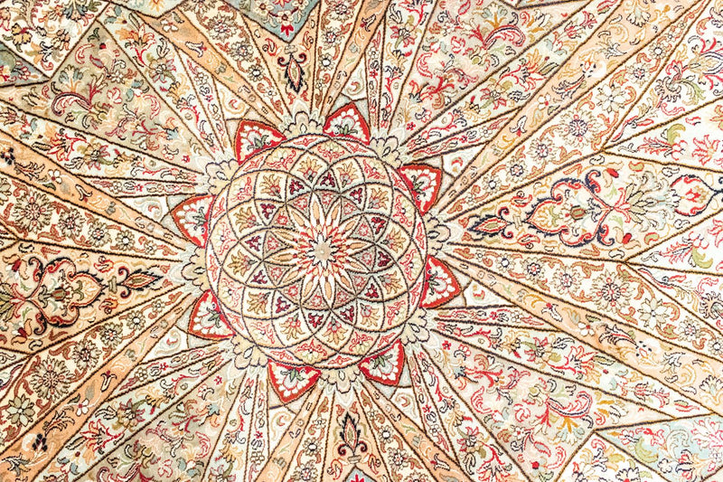 Sidenmatta - Kashmir Silk - 250 x 167 cm - röd