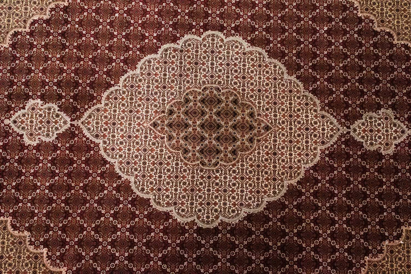 Persisk matta - Tabriz - 306 x 249 cm - röd