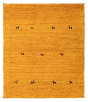 Gabbeh-matta - Loribaft Persian kvadrat  - 103 x 85 cm - orange