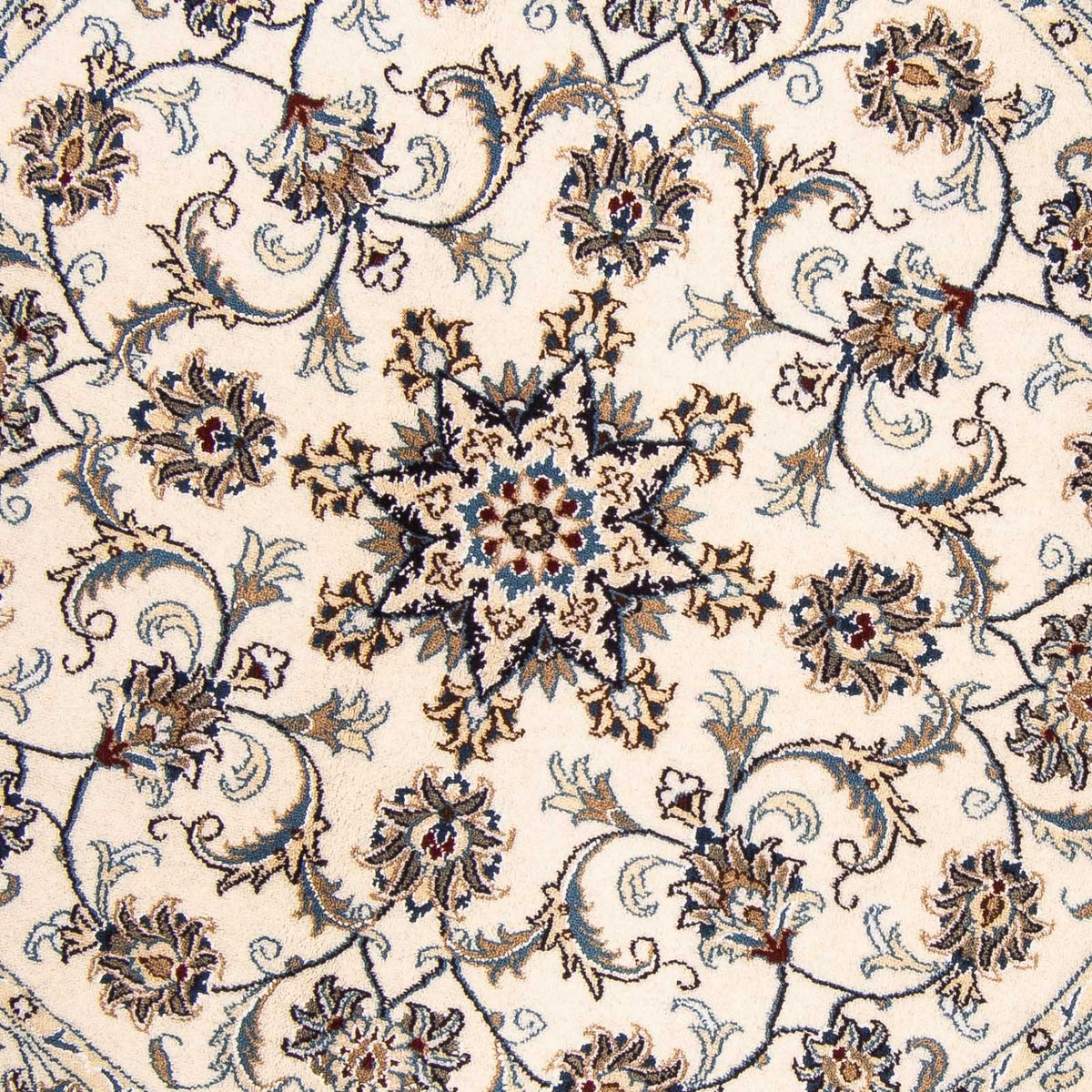 Persisk matta - Nain runt  - 150 x 150 cm - beige