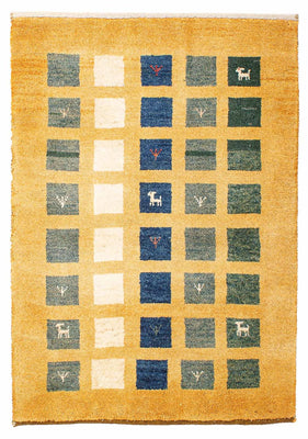 Gabbeh-matta - Loribaft Persian - 118 x 84 cm - senapsgult