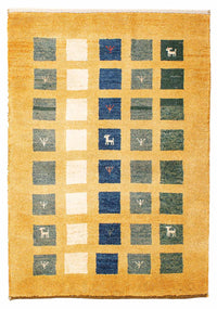 Gabbeh-matta - Loribaft Persian - 118 x 84 cm - senapsgult