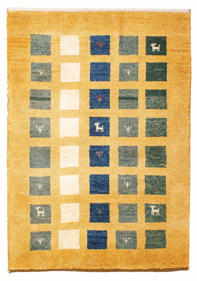 Gabbeh-matta - Loribaft Persian - 118 x 84 cm - senapsgult