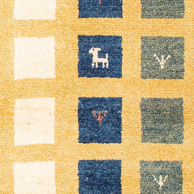 Gabbeh-matta - Loribaft Persian - 118 x 84 cm - senapsgult