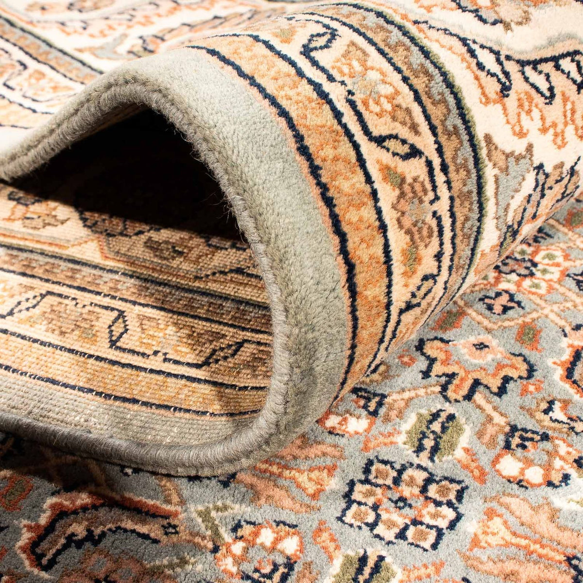 Orientaliska mattor - Bijar - Indus - 237 x 168 cm - ljusgrå