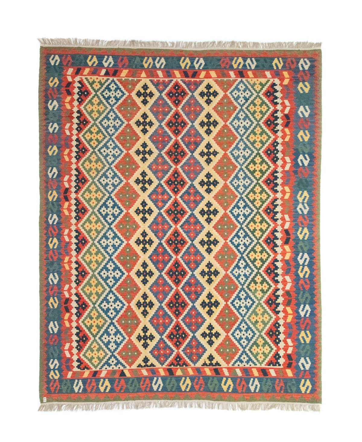 Kelim Carpet - orientalisk matta - 330 x 257 cm - flerfärgad