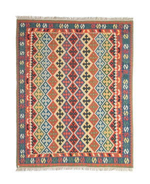 Kelim Carpet - orientalisk matta - 330 x 257 cm - flerfärgad