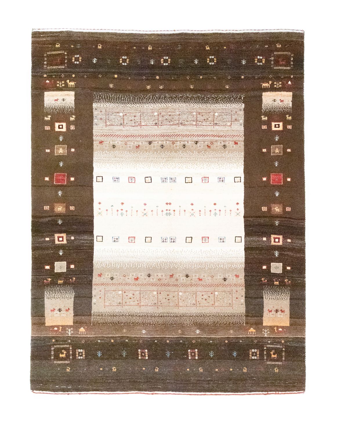 Gabbeh-matta - Loribaft Persian - 194 x 148 cm - brun