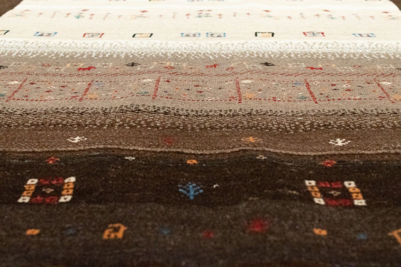 Gabbeh-matta - Loribaft Persian - 194 x 148 cm - brun