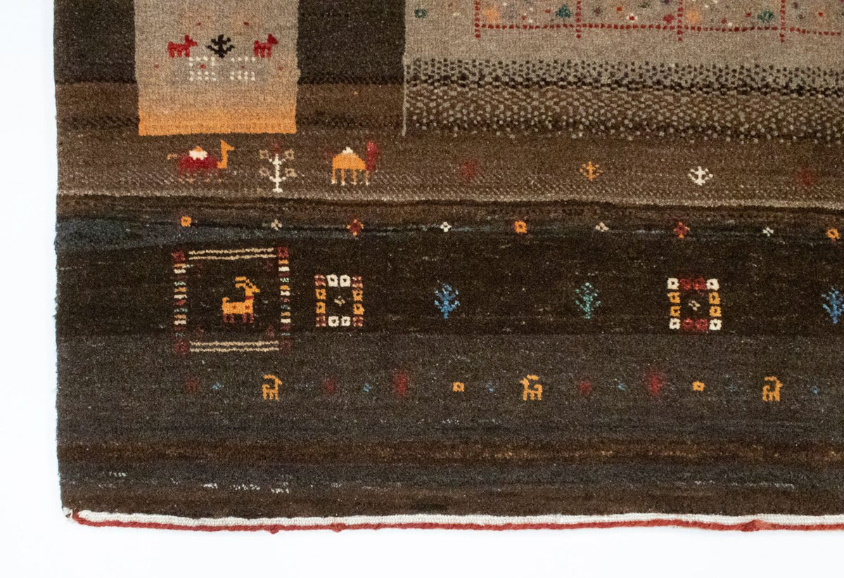 Gabbeh-matta - Loribaft Persian - 194 x 148 cm - brun