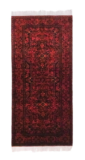 Runner Afghansk matta - Kunduz - 213 x 102 cm - röd