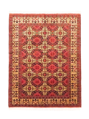 Afghansk matta - 202 x 152 cm - röd