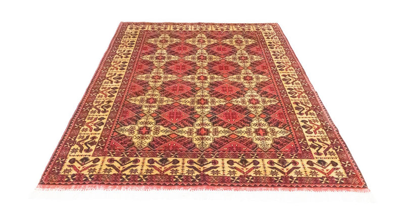 Afghansk matta - 202 x 152 cm - röd