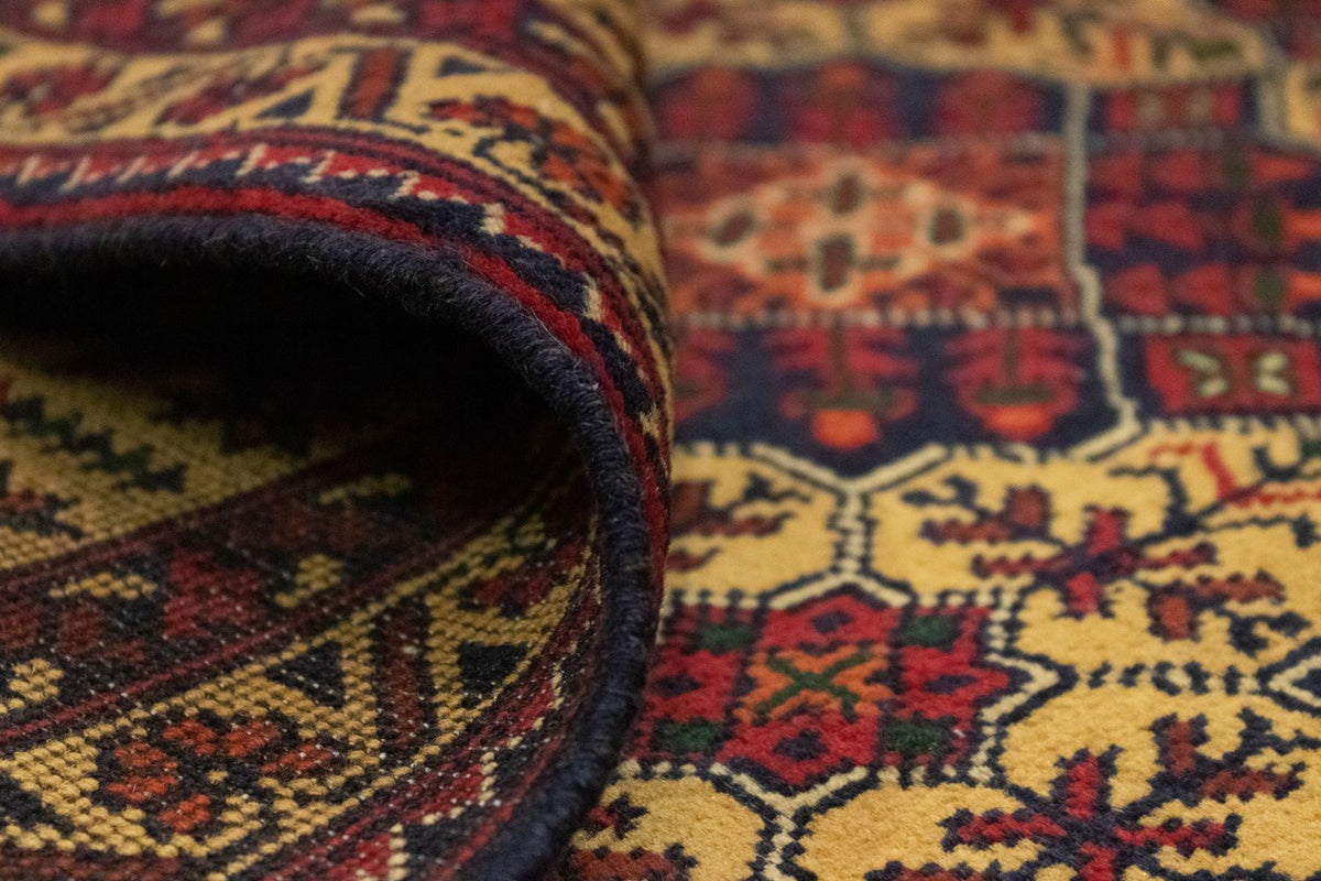 Afghansk matta - 190 x 152 cm - röd