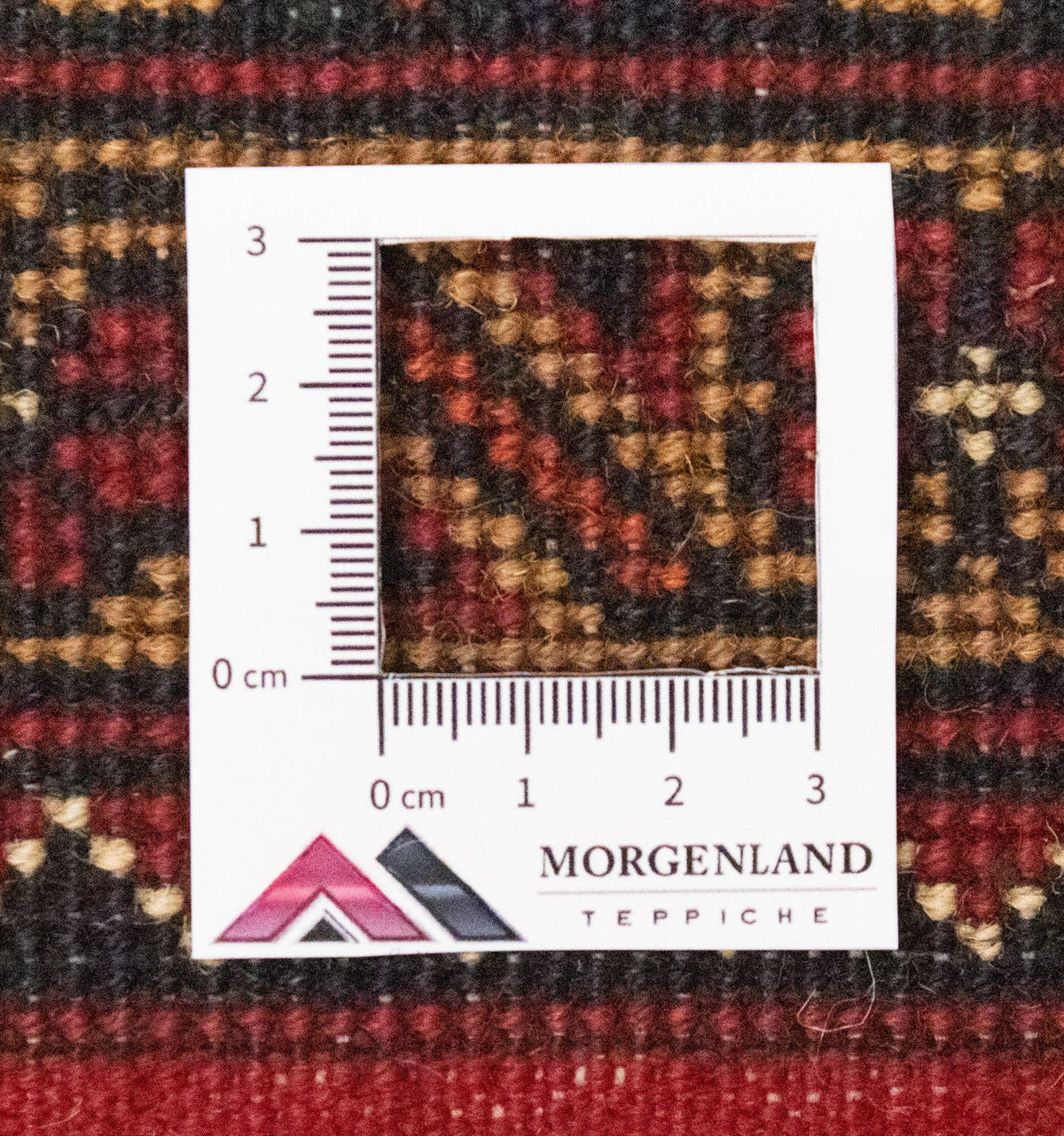 Afghansk matta - 195 x 153 cm - brun