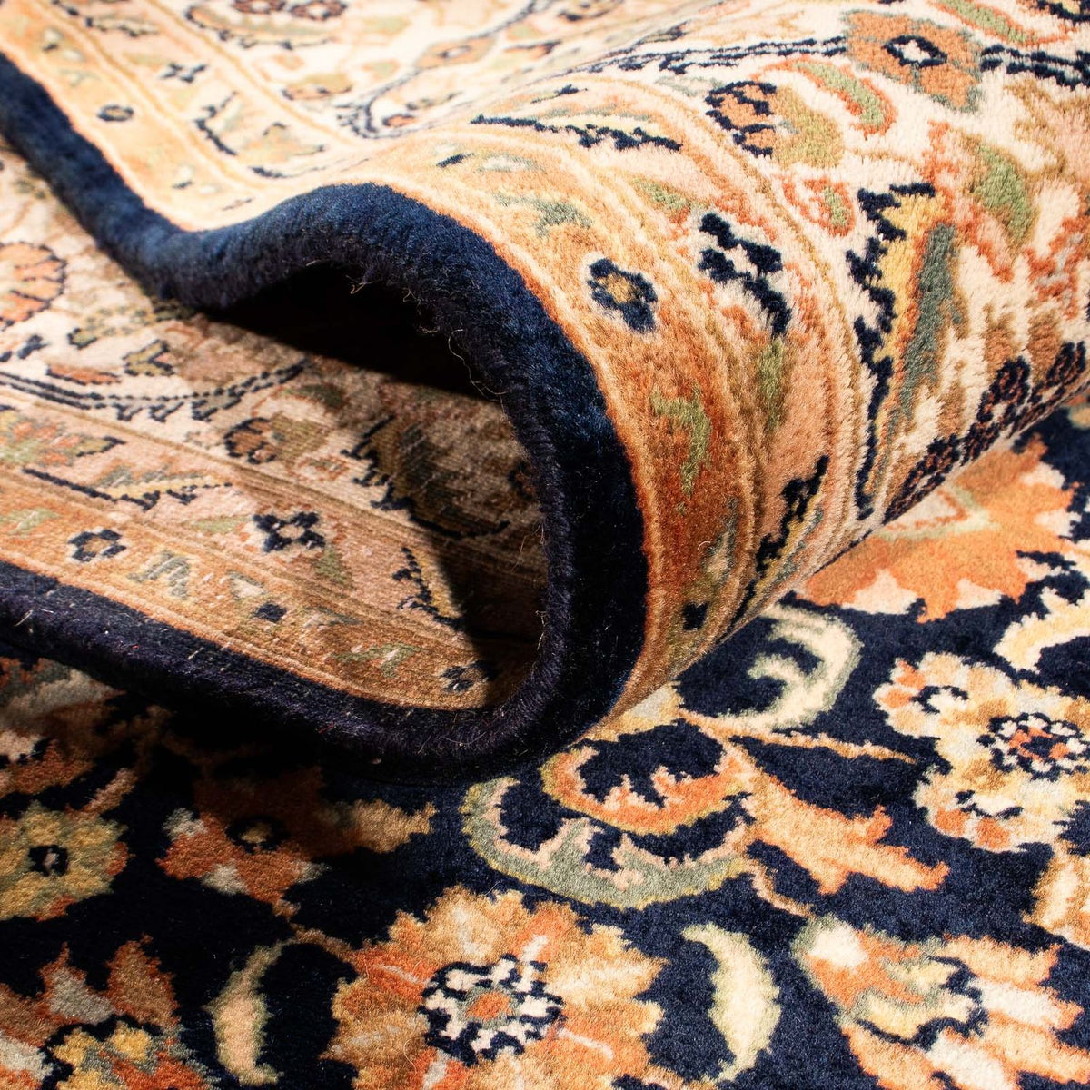 Orientalisk matta - Keshan - Indus - 230 x 168 cm - mörkblå