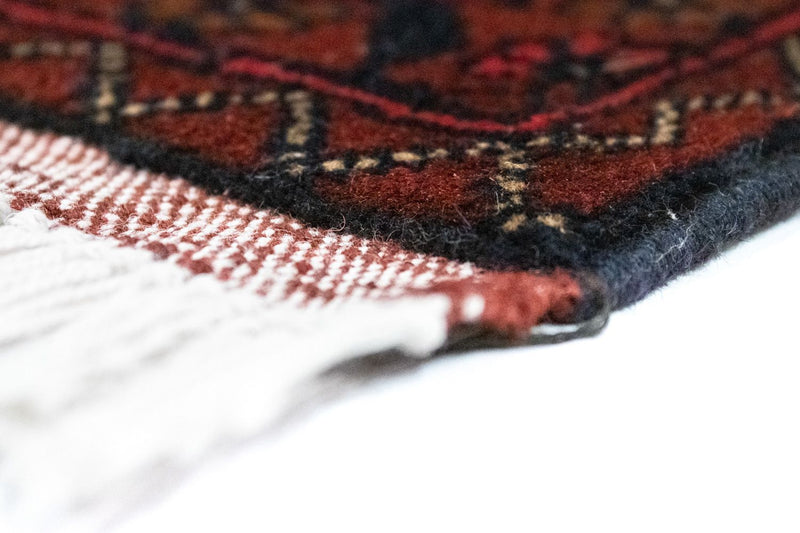 Afghansk matta - Kunduz - 149 x 103 cm - röd